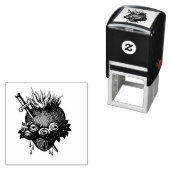 Tampon Auto-encreur Sacré Coeur de Marie Timbre auto-encastré (En situation)