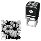 Tampon Auto-encreur Saison d'automne Halloween Citrouille Motif (En situation)