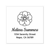 Tampon Auto-encreur Sakura Cherry Blossom Flower Address (Design)