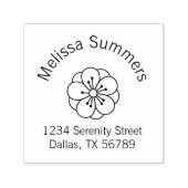 Tampon Auto-encreur Sakura Cherry Blossom Flower Arche Adresse (Design)