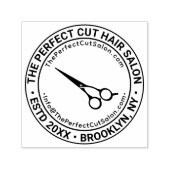 Tampon Auto-encreur Salon de coiffure Barbier Magasin Emplacement URL  (Design)