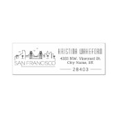 Tampon Auto-encreur San Francisco | Timbre d'auto-connexion d'adresse (Design)
