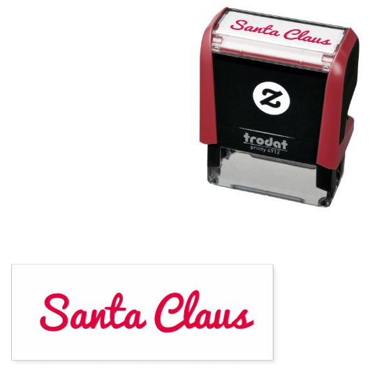 Tampon Auto-encreur Santa Claus Faux Signature pour Noël (En situation)