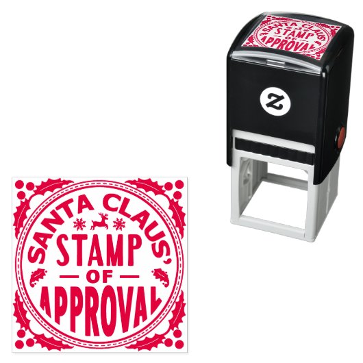 Tampon Auto-encreur Santa Claus Noël Funny Timbre d'approbation v2 (En situation)