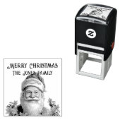 Tampon Auto-encreur Santa Claus Saint Nicholas Noël personnalisez (En situation)