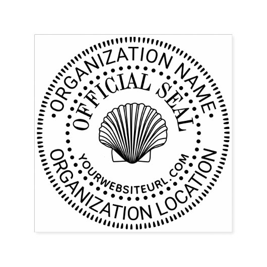 Tampon Auto-encreur Scallop Générique Personnalisé Nom officiel du sce (Design)