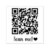 Tampon Auto-encreur Scannez-moi ! Cœur pour votre code QR (Design)