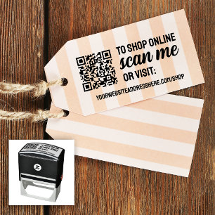 Tampon Auto-encreur Scannez-moi pour magasiner votre code QR et site W