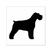 Tampon Auto-encreur Schnauzer Chien Silhouette avec oreilles de disque (Design)