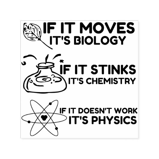 TAMPON AUTO-ENCREUR SCIENCE BIOLOGY CHIMIISTRY PHYSICS (Design)