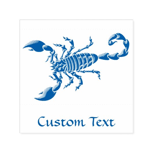 Tampon Auto-encreur Scorpion bleu (Design)