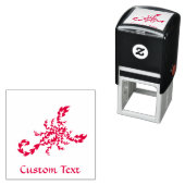 Tampon Auto-encreur Scorpion flamant (En situation)