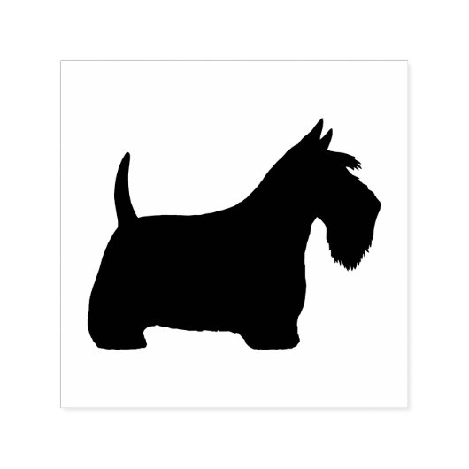Tampon Auto-encreur Scottish terrier scottie dog silhouette (Design)