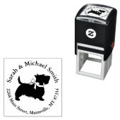 Tampon Auto-encreur Scotty Dog Baby shower (En situation)