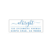 Tampon Auto-encreur Script à main - Nom de famille Adresse de retour (Design)