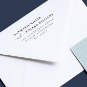 Tampon Auto-encreur Script Chic Deux Noms De Dernier Élégant Adresse D