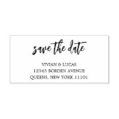 Tampon Auto-encreur Script Chic Moderne Enregistrer La Date (Design)