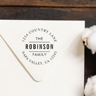 Tampon Auto-encreur Script circulaire   Créez votre propre adresse de 