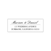 Tampon Auto-encreur Script classique élégant Noms simples Adresse de r (Design)