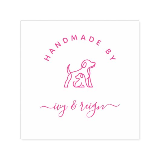 Tampon Auto-encreur  Script Custom logo Handmade by  (Design)