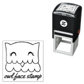 Tampon Auto-encreur Script Cute Owl (En situation)