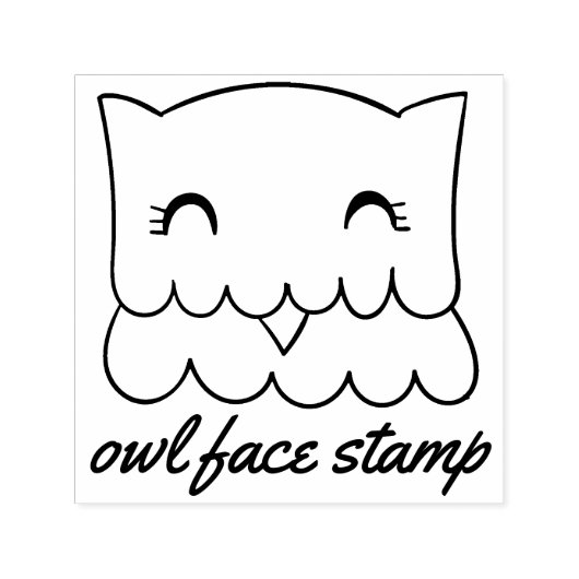Tampon Auto-encreur Script Cute Owl (Design)