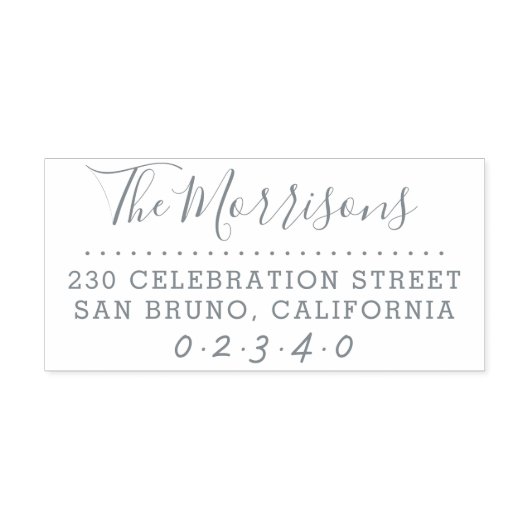 Tampon Auto-encreur Script de calligraphie - Adresse de retour personn (Design)