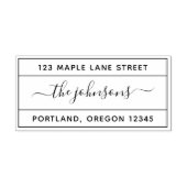 Tampon Auto-encreur Script de calligraphie frontière Adresse de retour (Design)