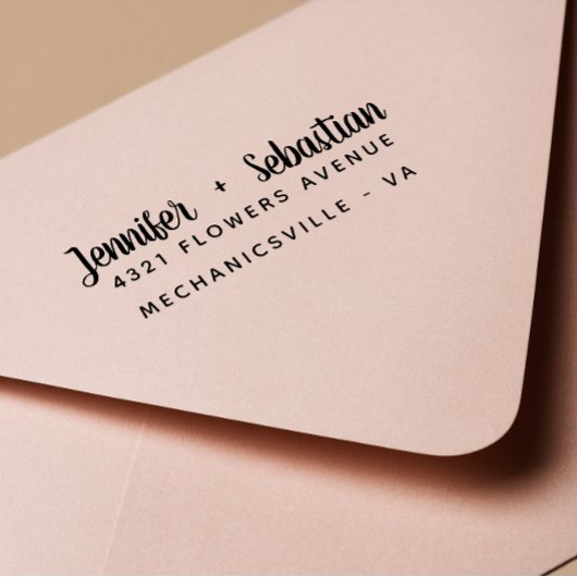 Tampon Auto-encreur Script de calligraphie manuscrite moderne mariage