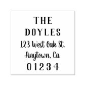 Tampon Auto-encreur Script de calligraphie moderne | Adresse de retour (Design)