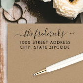 Tampon Auto-encreur Script de calligraphie moderne Nom Adresse de reto