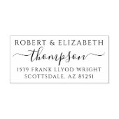 Tampon Auto-encreur Script de monogramme de la famille de timbres d'ad (Design)