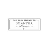 Tampon Auto-encreur Script élégant moderne Ce livre appartient à (Design)