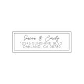 Tampon Auto-encreur Script Jouant Adresse de retour auto-encre Timbre (Design)