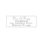 Tampon Auto-encreur Script M. Mme Nom Adresse de retour (Design)