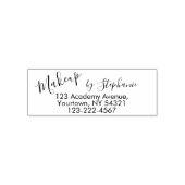 Tampon Auto-encreur Script Makeup Studio Return Address Phone (Design)