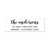 Tampon Auto-encreur Script manuel | Adresse de retour (Design)