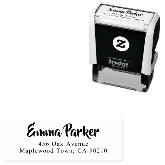 Tampon Auto-encreur Script manuscrit Gras Moderne Simple (En situation)