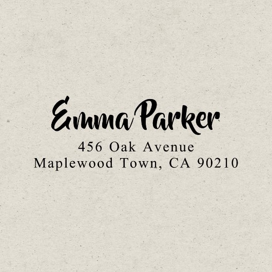 Tampon Auto-encreur Script manuscrit Gras Moderne Simple