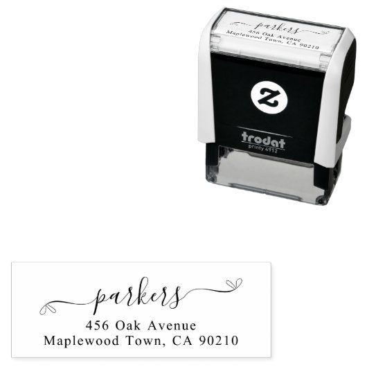 Tampon Auto-encreur Script manuscrit simple (En situation)