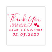 Tampon Auto-encreur Script Merci mariage | Noms et date personnalisés (Design)