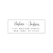 Tampon Auto-encreur Script moderne Élégant Mariage Adresse de retour (Design)