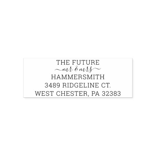 Tampon Auto-encreur Script moderne élégant personnalisé (Design)