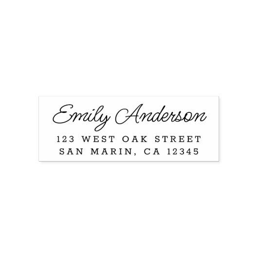 Tampon Auto-encreur Script moderne élégant Simple Adresse de retour (Design)