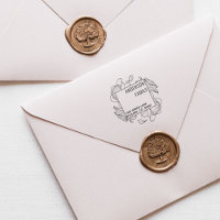 Script moderne Floral Adresse de retour Timbre en 
