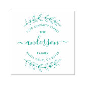 Tampon Auto-encreur Script moderne Nom de famille et adresse de retour (Design)