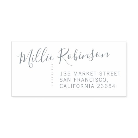 Tampon Auto-encreur Script moderne | Nom et adresse de retour personna (Design)