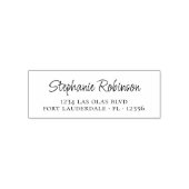 Tampon Auto-encreur Script personnel élégant Adresse de retour informe (Design)