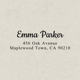 Tampon Auto-encreur Script rétro élégant simple