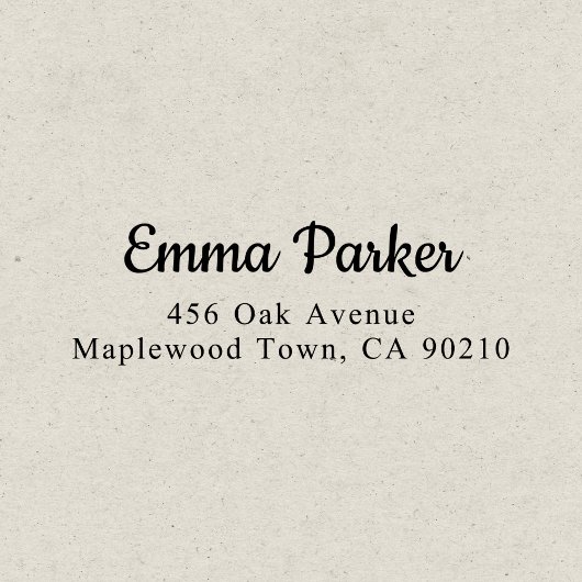 Tampon Auto-encreur Script rétro élégant simple